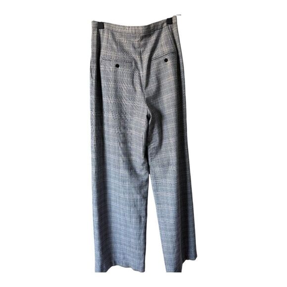 Aritzia Babaton Pleated Straight Leg Houndstooth High Waist Stretch Pants Size 8 - Picture 3 of 6